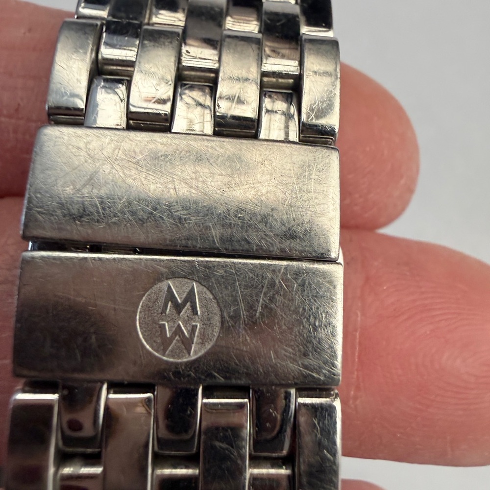 Michele Silver Diamond Bezel Deco Watch - Picture 5 of 6